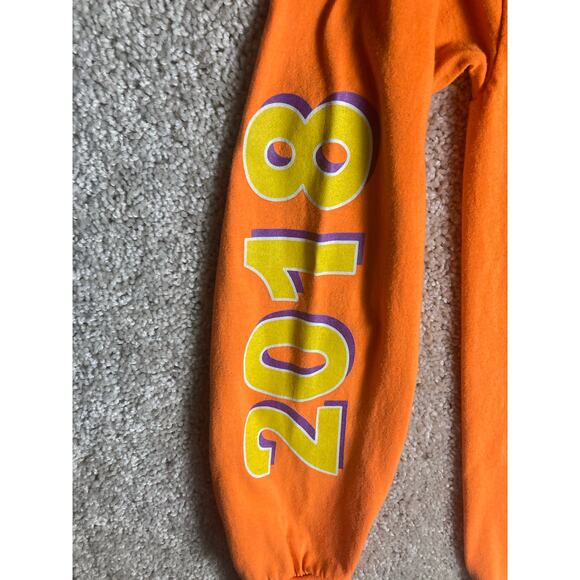 Bruno Mars 2018 24k Magic Tour Long Sleeve Orange Shirt Size Large - Picture 4 of 8